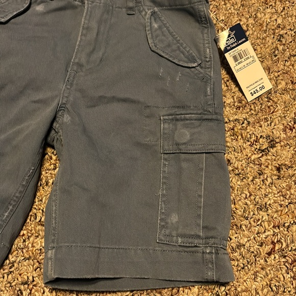 New Polo Ralph Lauren Slate Blue Cargo Shorts Bouys Youth 5 Adjustable tabs - Picture 3 of 10